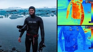 自由潜水装备视频解析：Wetsuits for Spearfishing - Thermal imaging shows why I use a smooth skin