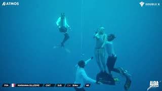 自由潜水安全视频解析：AIDA Freediving World Championship 2022 - Marianna Gillespie CWT 104 black out