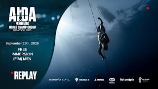 自由潜水训练视频解析：FIM Men: AIDA Depth World Championship Limassol 2025 - Free Immersion