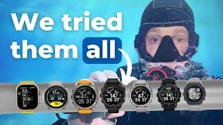 自由潜水装备视频解析：Best Smartwatch Dive Computers! Garmin vs Apple vs Suunto