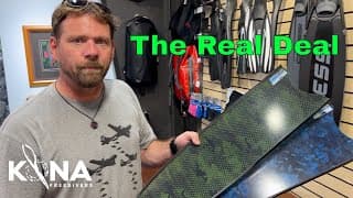 自由潜水装备视频解析：Leaderfins Camo Freediving Fins Carbon &amp; Fiberglass | Kona Freedivers