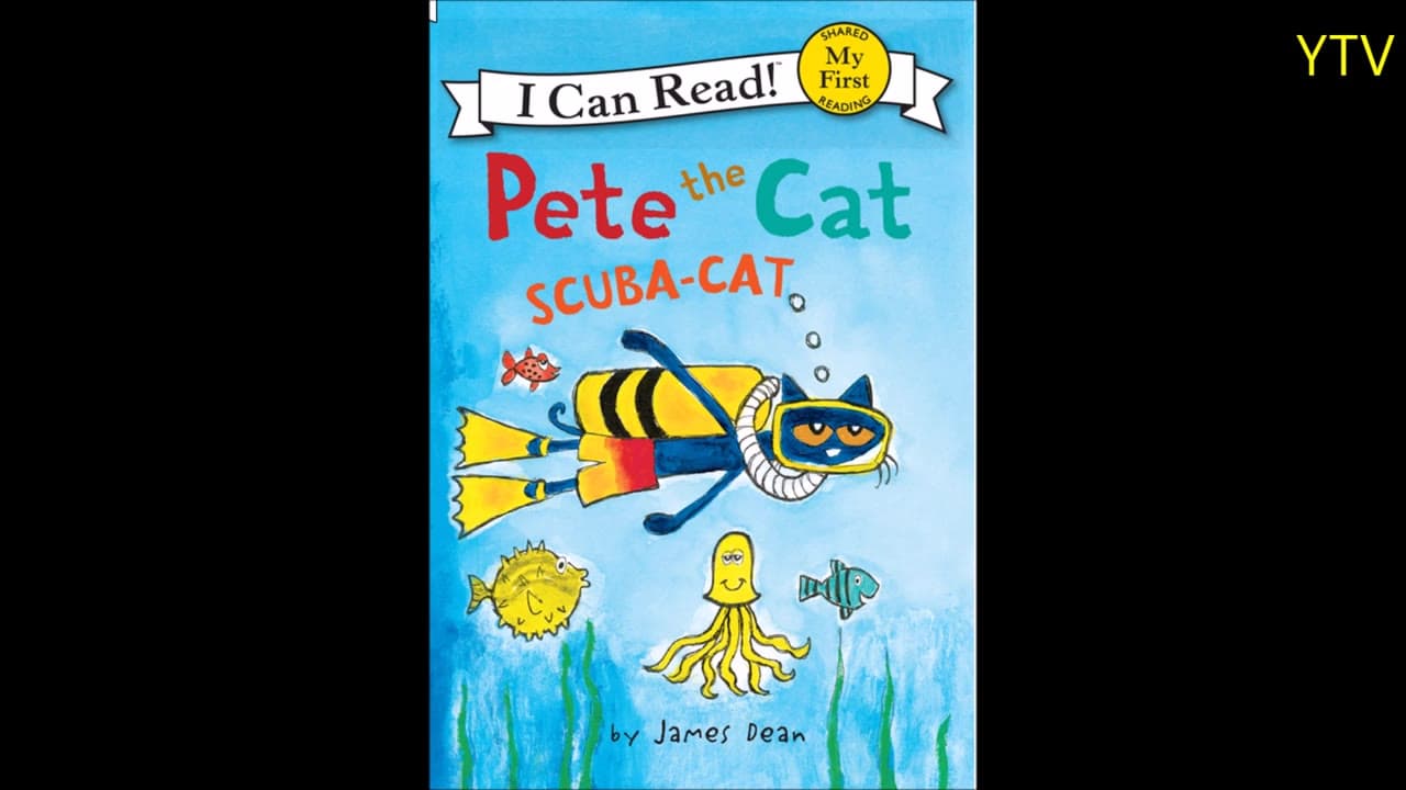 水肺潜水技巧视频解析：皮特猫 潜水猫 经典英文绘本 磨耳朵 I can read, PETE THE CAT Scuba Cat