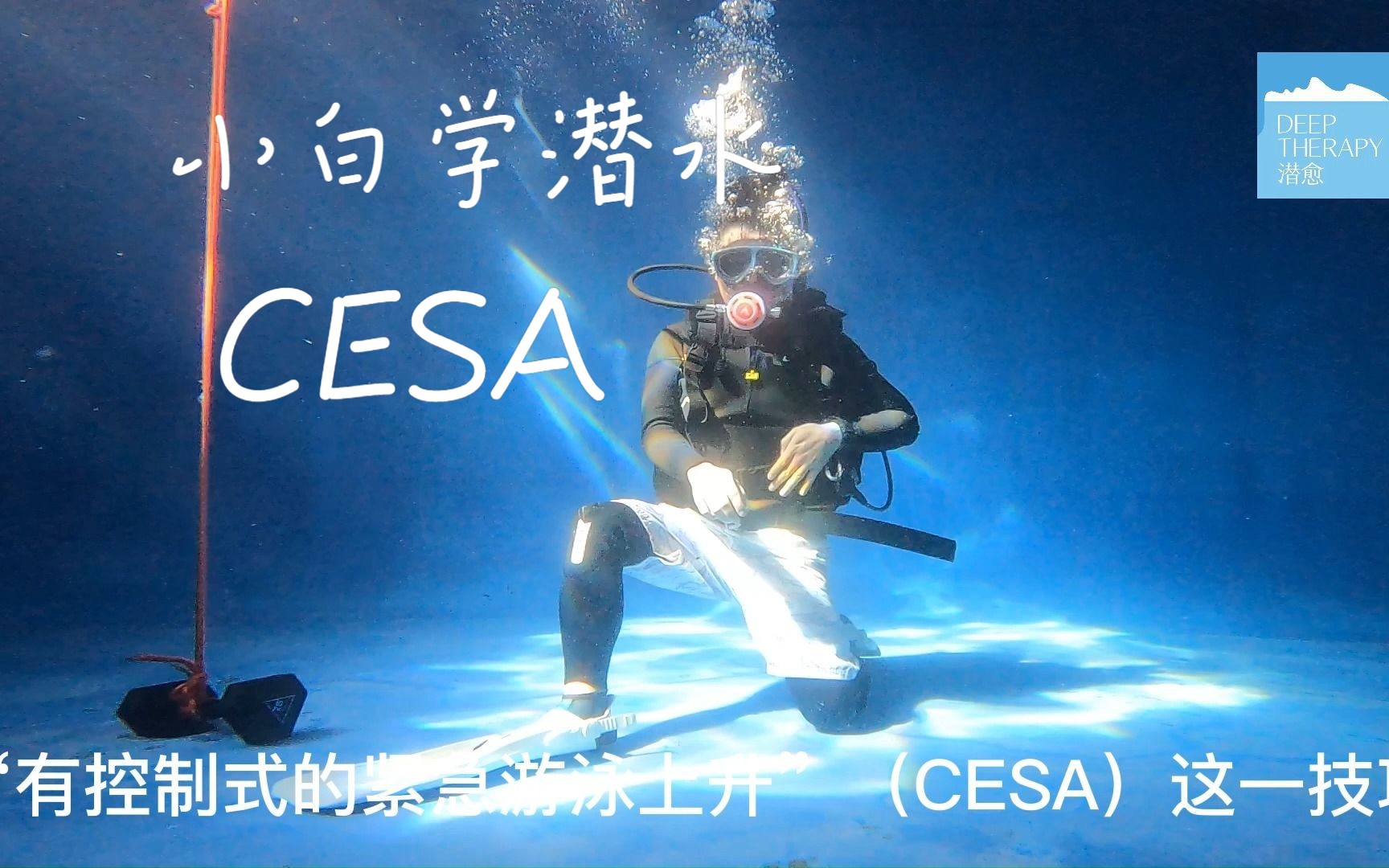 自由潜水技巧视频解析：潜愈小白学潜水系列技巧教学：CESA